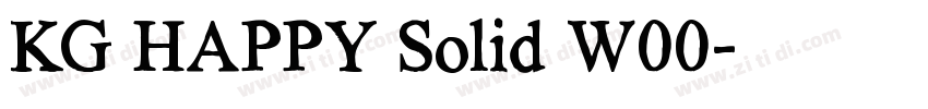 KG HAPPY Solid W00字体转换